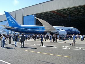 Boeing 787 at roll-out ceremony