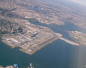 An aerial view of LaGuardia Airport