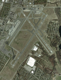 USGS aerial photo of T. F. Green Airport in Wa...